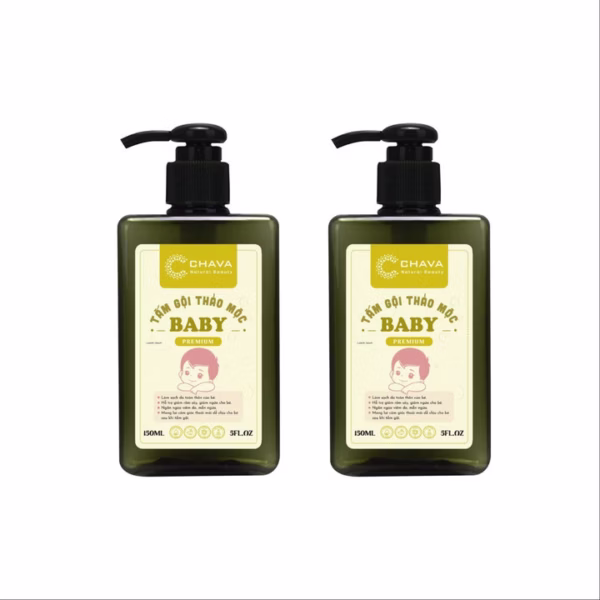 [Combo] 2 Chai Tắm Gội Thảo Mộc Baby Premium 150Ml - Chava Natural Beauty