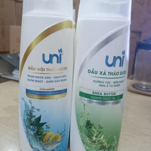 Cặp Dầu Gội Xã Thảo Dược Colagen Hương Bưởi Trị Gàu Dưỡng Tóc,Ngăn Rụng Tóc _Unipharma