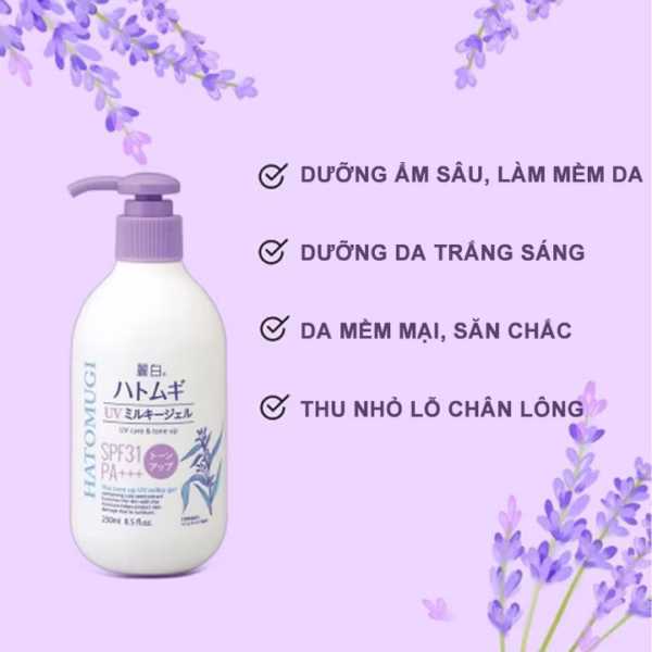 Sữa Dưỡng Thể Nâng Tông, Chống Nắng 250Ml-Hatomugi
