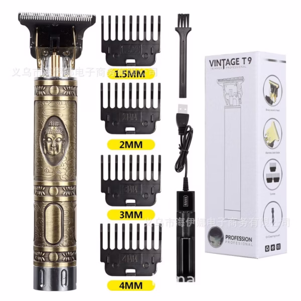 Tông Đơ Cắt Tóc Chuyên Nghiệp T9 Hình Phật , Hình Rồng Cao Cấp Gd183 - Lady'S Passion