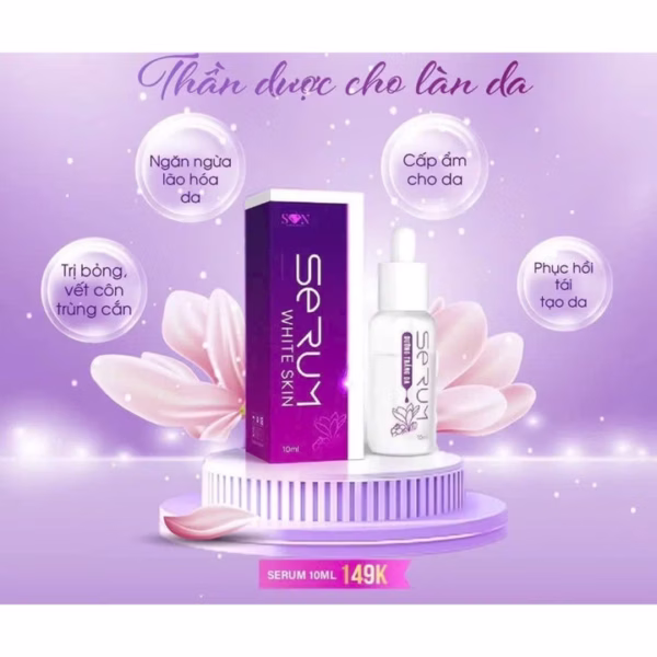 Serum White Sk Son Cosmetic Chính Hãng, Tinh Chất Dưỡng Da Trắng Sáng Mịn - Gdn
