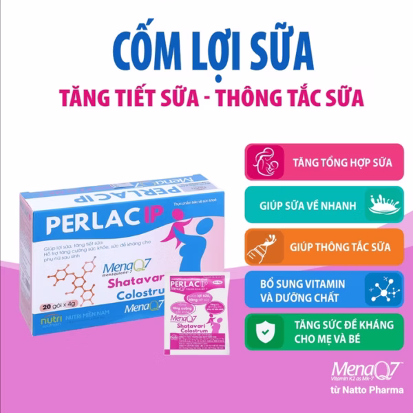 Cốm Lợi Sữa Giúp Tăng Tiết Sữa Mẹ, Thông Tắc Sữa Perlac Ip - Ảnh 2