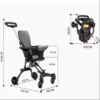 Xe Đẩy Gấp Gọn, Xe Đi Siêu Thị, Du Lịch Cho Bé (Tặng Kèm Đệm Ghế, Có Thể Đảo Chiều) Ctb655 - Bechip - Ảnh 8