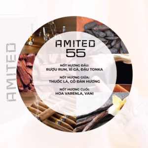 [10Ml] Nước Hoa Unisex Amited 55 - Cá Tính, Mạnh Mẽ, Cuốn Hút, Sâu Lắng, Lưu Hương: 10 - 15 Tiếng. Chuẩn Pháp.