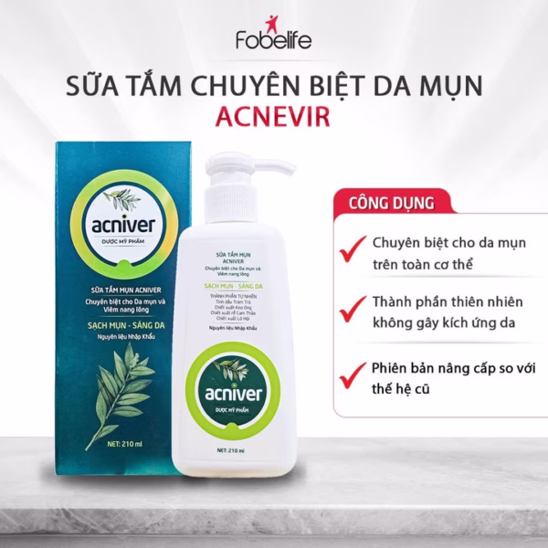 Sữa Tắm Chuyên Biệt Cho Da Mụn Acnevir - Santafa