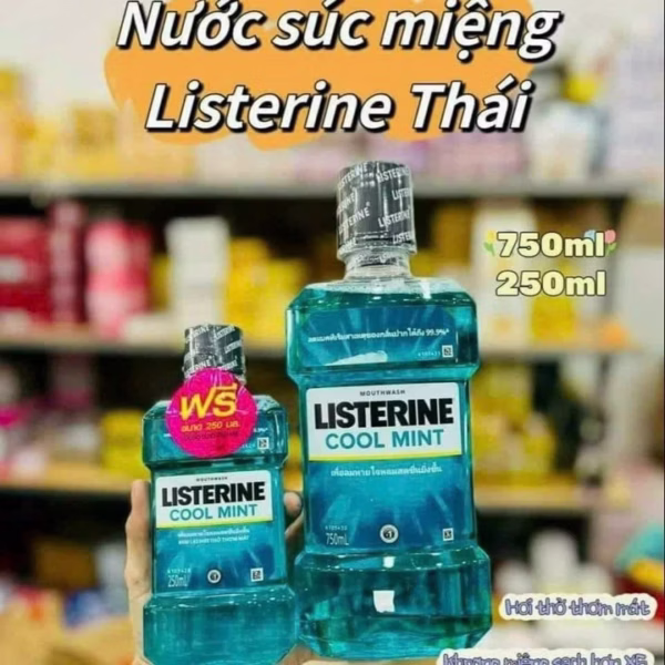 Mua 1 Tặng 1 Nước Súc Miệng Listerine Thái Lan 750Ml + 250Ml - Gdn