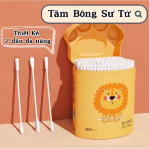 Tăm Bông Sơ Sinh Wai,Tăm Bông Thân Giấy 2 Đầu An Toàn Được Làm Từ Bông Tự Nhiên Hộp 200 Que 57123 - Lady'S Passion