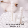 Tăm Bông Sơ Sinh Wai,Tăm Bông Thân Giấy 2 Đầu An Toàn Được Làm Từ Bông Tự Nhiên Hộp 200 Que 57123 - Lady'S Passion - Ảnh 10