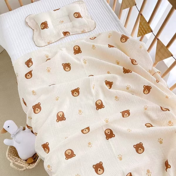 Chăn Hè Muslin 2 Lớp Cho Bé 100% Cotton Tự Nhiên Màu Vitage Nhẹ Nhàng, Vải Mềm Mại Thấm Hút Tốt 57108 - Lady'S Passion