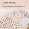 Chăn Hè Muslin 2 Lớp Cho Bé 100% Cotton Tự Nhiên Màu Vitage Nhẹ Nhàng, Vải Mềm Mại Thấm Hút Tốt 57108 - Lady'S Passion - Ảnh 7