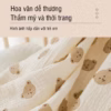 Chăn Hè Muslin 2 Lớp Cho Bé 100% Cotton Tự Nhiên Màu Vitage Nhẹ Nhàng, Vải Mềm Mại Thấm Hút Tốt 57108 - Lady'S Passion - Ảnh 6