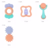Đồ Chơi Xúc Xắc Gặm Nướu Silicon Baby Rattle 10 Chi Tiết 55360 - Lady'S Passion - Ảnh 2