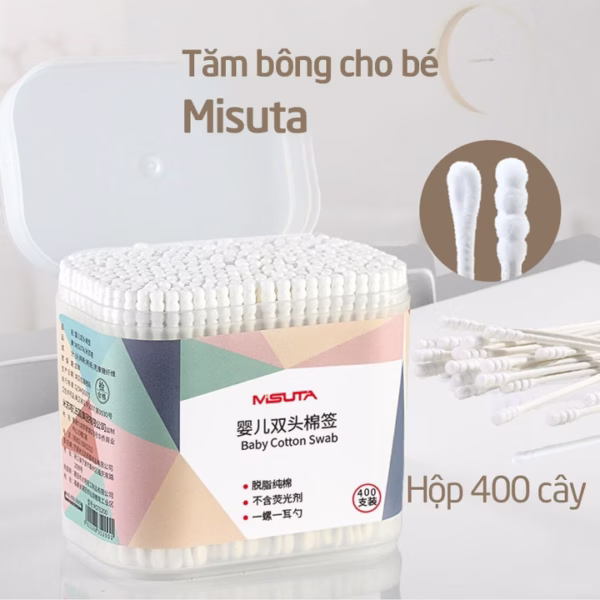 Tăm Bông Cho Bé Misuta Hộp 400 Cây 55213 - Lady'S Passion