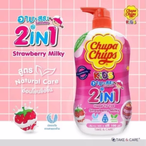 Sữa Tắm Gội Toàn Thân Hương Sữa Dâu Cho Bé 2In1 600Ml Thái Lan Không Gây Kích Ứng, Cay Mắt - Gdn