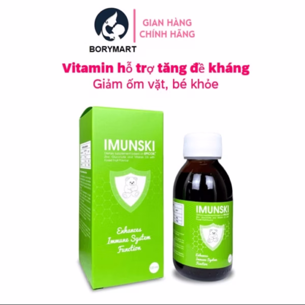 Vitamin Imunski Hỗ Trợ Tăng Đề Kháng Cho Bé, Bổ Sung Epicor, Vitamin D3 Và Kẽm 10Ml