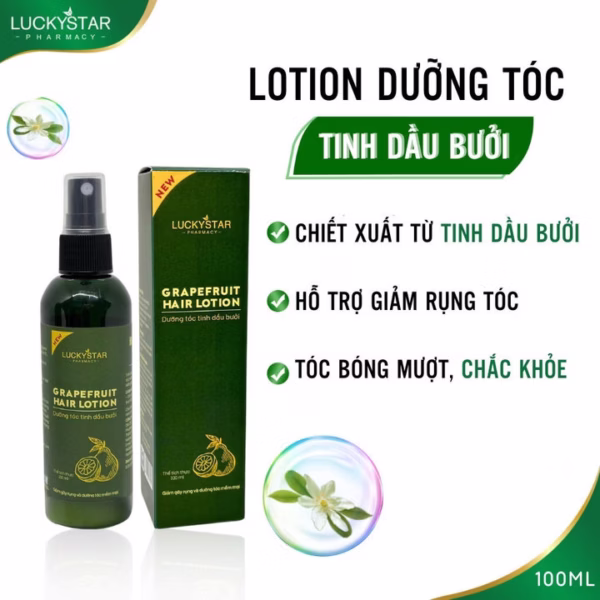 Lotion Dưỡng Tóc Tinh Dầu Bưởi New - Lucky Star - 100Ml