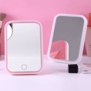 Gương Led Để Bàn Hình Chữ Nhật Dùng Pin Siêu Xinh