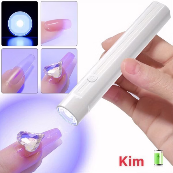 Đèn Hơ Móng Mini 1 Ngón Tích Điện Siêu Xinh