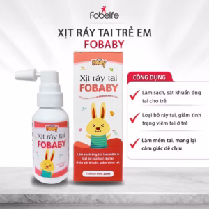 Xịt Ráy Tai Fobaby Làm Sạch, Sát Khuẩn Vệ Sinh Tai Cho Trẻ- Fobelife