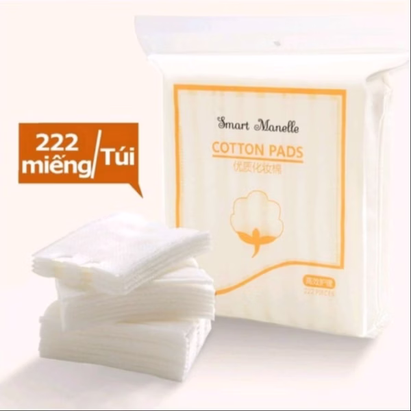Bông Tẩy Trang Cotton 3 Lớp 222 Miếng