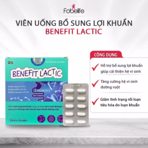Viên Uống Men Vi Sinh Benefit Lactic Bổ Sung Lợi Khuẩn, Cải Thiện Hệ Vi Sinh Đường Ruột - Fobelife