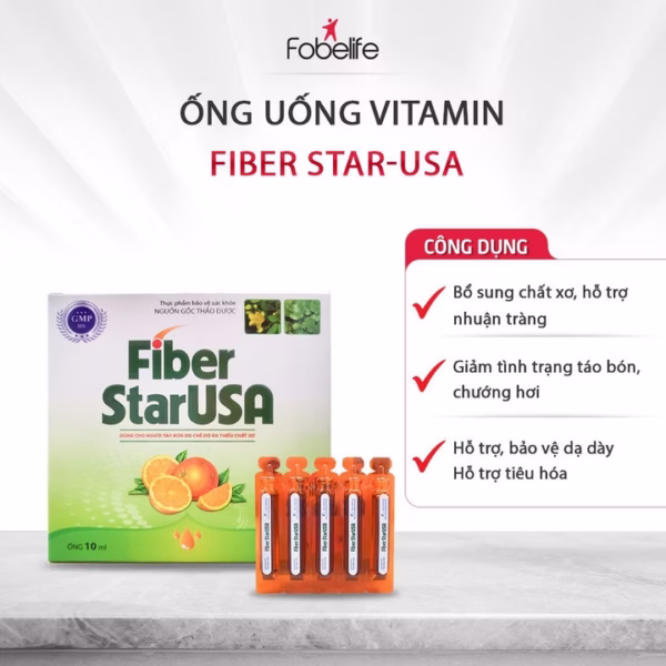 Ống Uống Fiber Stausa Bổ Sung Chất Xơ, Hỗ Trợ Tiêu Hóa Cho Trẻ - Starusa
