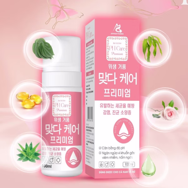 Combo 5 Chai Bọt Vệ Sinh Ph Care Premium Giúp Khử Mùi, Giảm Ngứa, Chống Viêm 100Ml - Dược Phẩm Aviphar