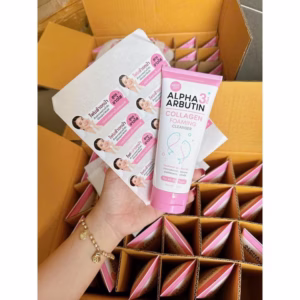 Sữa Rửa Mặt Trắng Da Ngăn Ngừa Mụn Alpha Arbutin Lollagen Foaming Cleanser Thái Lan 120Ml - Gdn