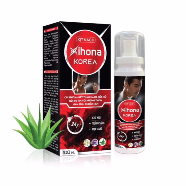 Xịt Thảo Dược Trị Hôi Và Thâm Nách Xihona Korea 24H Cho Nam, Nữ 100Ml- Bidopharma Usa