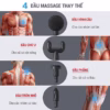 Súng Massage, Máy Massage Cầm Tay Đa Năng Trị Liệu 4 Đầu, 6 Chế Độ Cao Cấp Massage Gun - Silver - Ảnh 10
