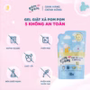 [Giá Dùng Thử Túi 600Ml] - Gel Giặt Xả Đậm Đặc 2In1 Pompom Newborn Chuyên Dùng Cho Bé Sơ Sinh Sạch Sâu - Kháng Khuẩn - Khử Mùi Nôn Trớ, Ọc Sữa, Tè Khai-Lưu Hương Phấn Thơm Dịu Nhẹ - Ảnh 3