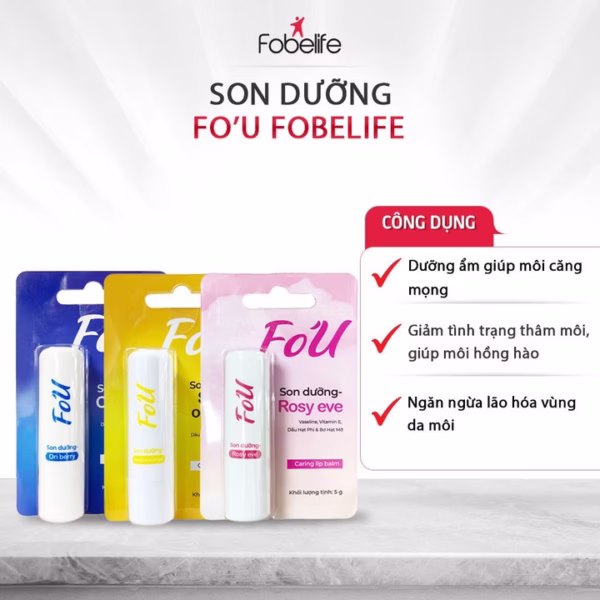 Son Dưỡng Môi Fo'U Giảm Thâm, Khô Môi - Fobelife