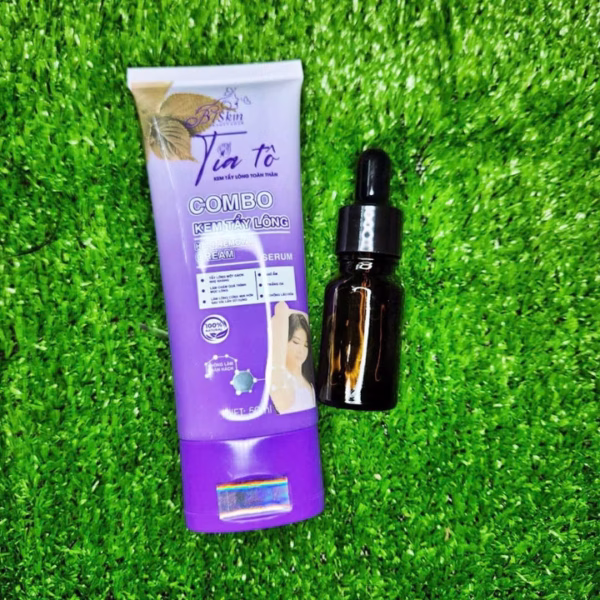 Combo Kem Tẩy Lông Và Serum Triệt Lông Btskin - Gdn