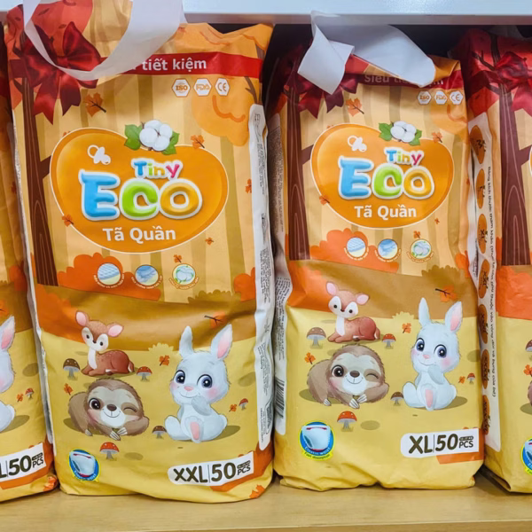 Tả Bỉm Quần Tiny Eco Cho Bé Từ 6 Đến Hơn 20Kg Tặng Kèm 1 Hộp Khăn Ướt L061 - Lady'S Passion