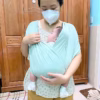Địu Vải Màu Olive Dòng Flex Và Flex Plus Dưới 75Kg Cho Bé Từ 0-24 Tháng Tuổi - Địu Vải Cao Cấp Embé Sling - Ảnh 9