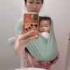 Địu Vải Màu Olive Dòng Flex Và Flex Plus Dưới 75Kg Cho Bé Từ 0-24 Tháng Tuổi - Địu Vải Cao Cấp Embé Sling - Ảnh 14