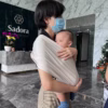 Địu Vải Màu Beige Dòng Flex Và Flex Plus Dưới 75Kg Cho Bé Từ 0-24 Tháng Tuổi - Địu Vải Cao Cấp Embé Sling - Ảnh 15