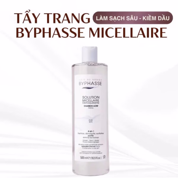 Nước Tẩy Trang Than Hoạt Tính Byphasse Solution Micellaire Charbon 500Ml - Gdn