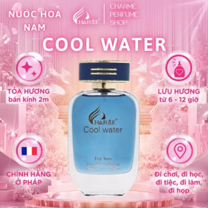 Nước Hoa Nam Charme Cool Water 100Ml Lưu Hương Lâu Thơm Mát, Mạnh Mẽ Và Thanh Lịch Cho Các Quý Ông