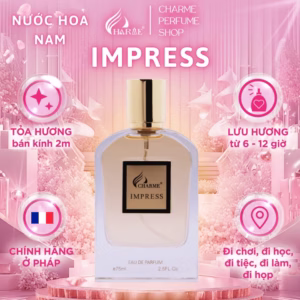 Nước Hoa Nam Charme Impress 75Ml Lưu Hương Lâu Phong Cách Quyến Rũ, Lôi Cuốn, Nam Tính, Lịch Lãm Chính Hãng