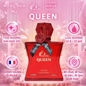 Nước Hoa Nữ Charme Queen Sang Trọng Lưu Hương Lâu 7-10 Tiếng Mùi Hương Hoa Hồng Nồng Nhiệt Tươi Mát Chai 10Ml & 100Ml - Charme