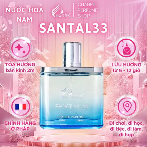 Nước Hoa Nam Quyến Rũ Charme Santal33 60Ml Nam Tính, Sang Trọng_Nước Hoa Chính Hãng Lưu Hương Lâu