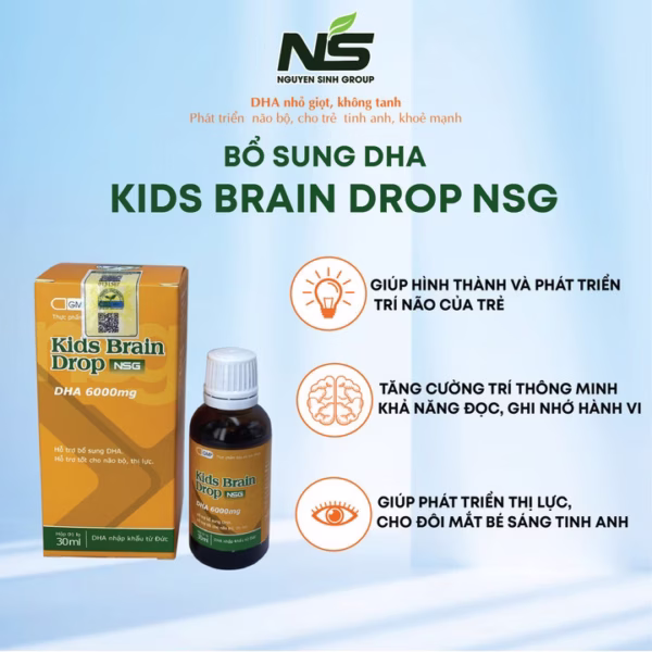 Bổ Sung Dha Kids Brain Drop - Nguyên Sinh Group