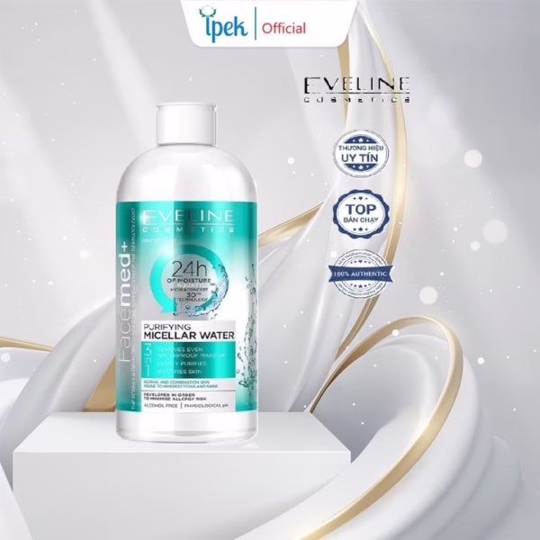 [ Tặng 1 Mascara ] Nước Tẩy Trang Facemed+ Sạch Sâu 3 Tác Động 400Ml- Eveline