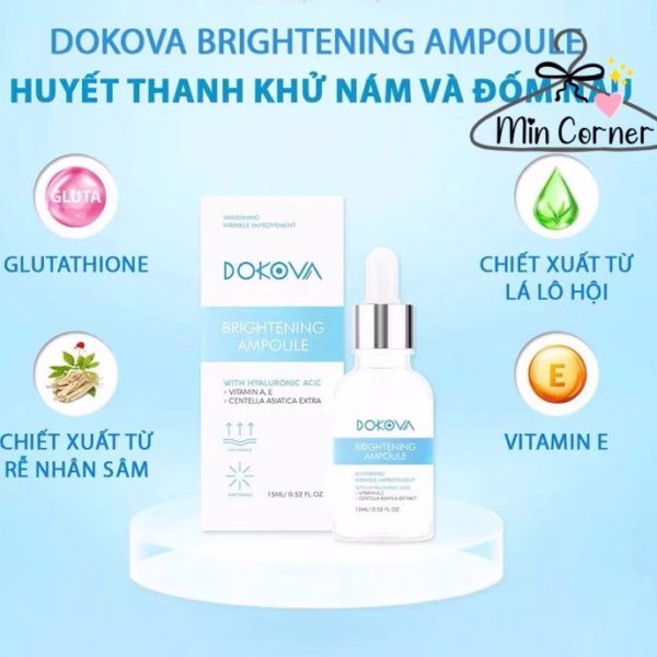 Huyết Thanh Xoá Nám, Tàn Nhang, Đồi Mồi, Trắng Sáng Da Dokova Brightening Ampoule Hàn Quốc Mpf28 - Min Corner