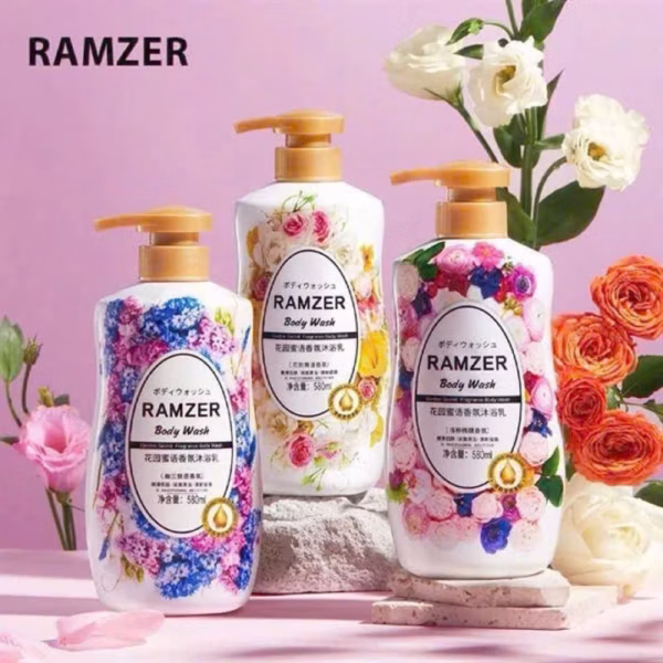 Sữa Tắm Hương Nước Hoa Ramzer Làm Trắng, Dưỡng Ẩm, Mờ Thâm Và Giảm Mụn Chai 580Ml - Su