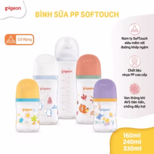 Bình Sữa Pigeon Pp Softouch Baby-Friendly World Hoạ Tiết Theo Mùa Dung Tích 160Ml/240Ml
