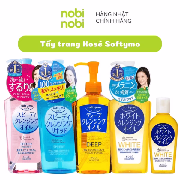(Chính Hãng) Dầu Tẩy Trang Kose Softymo Làm Sạch Sâu Và Dưỡng Trắng Mịn