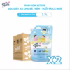 [2 Thùng 6 Túi 2.7L] - Dành Cho Cả Nhà - Gel Giặt Xả 2In1 "Lành" Pompom Active - Ảnh 2