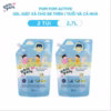 [Combo 2 Túi 2.7L] - Dành Cho Cả Nhà - Gel Giặt Xả 2In1"Lành"- Sạch Sâu Vết Bẩn - Dưỡng Mới Vải - Lưu Hương Tích Hợp Kháng Khuẩn An Toàn Cho Đồ Lót - Ảnh 2